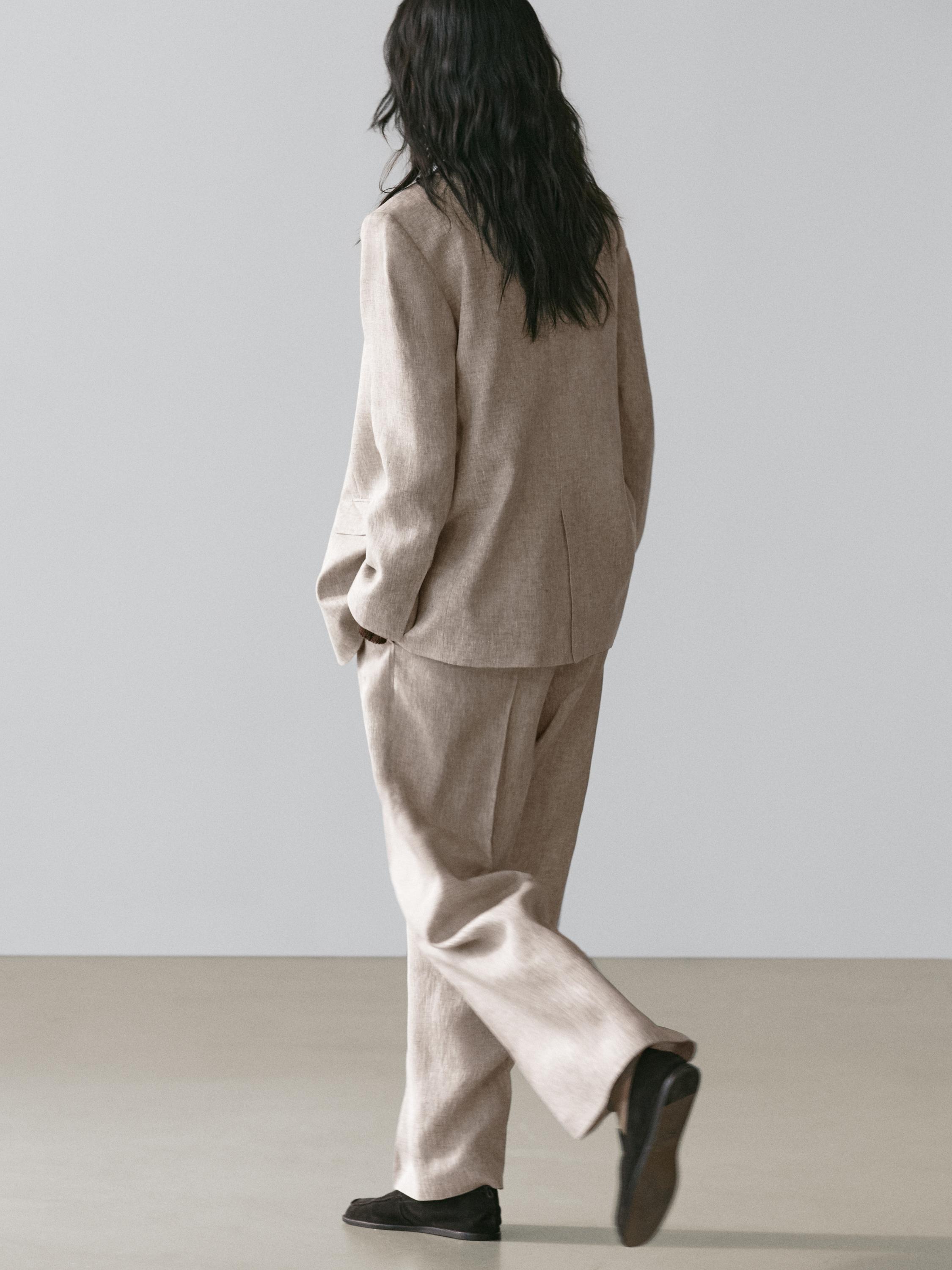 100% linen suit blazer